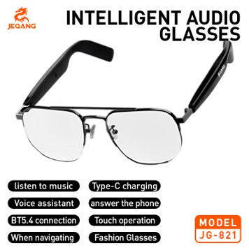 Lunettes Connectées JG-821 – Bluetooth 5.4 & Assistant Vocal Intelligent