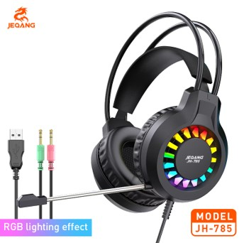 Casque Gamer JH-785 "Crystal RGB" – Double Connectique USB & Jack 3.5mm
