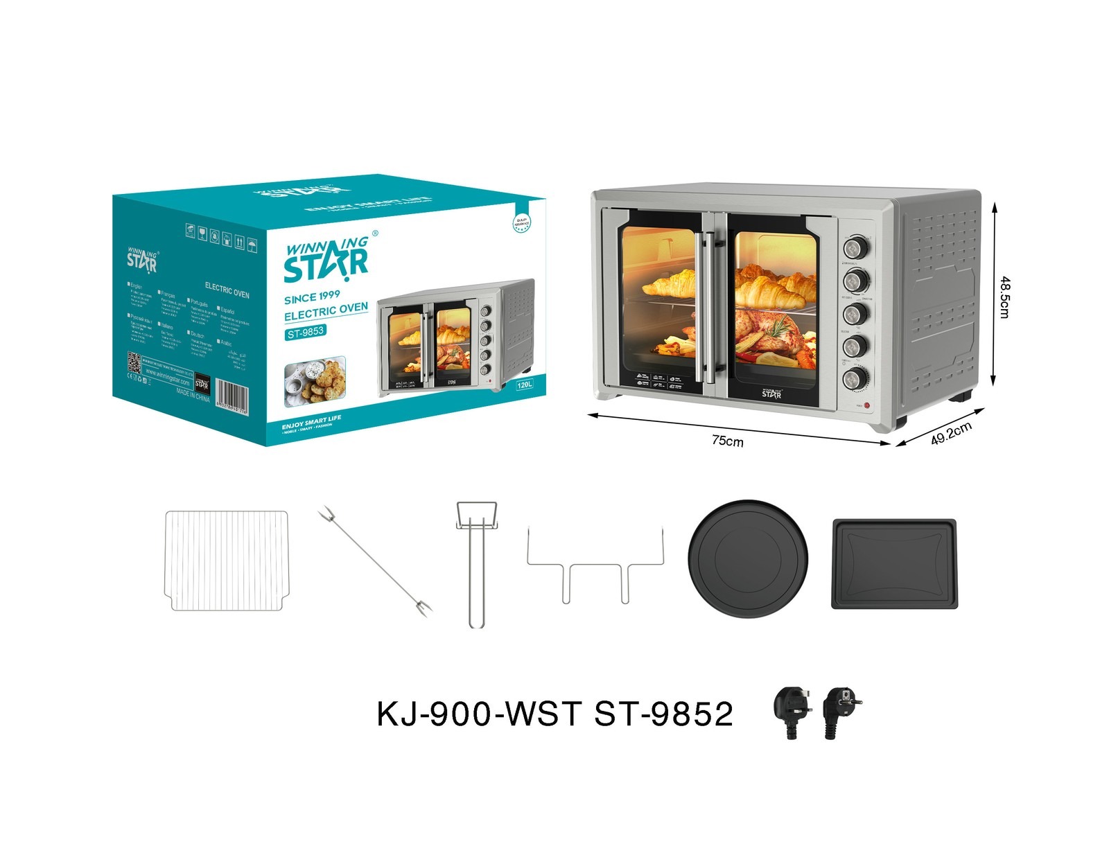 Four à portes françaises ST-9852 WINNINGSTAR 100 L