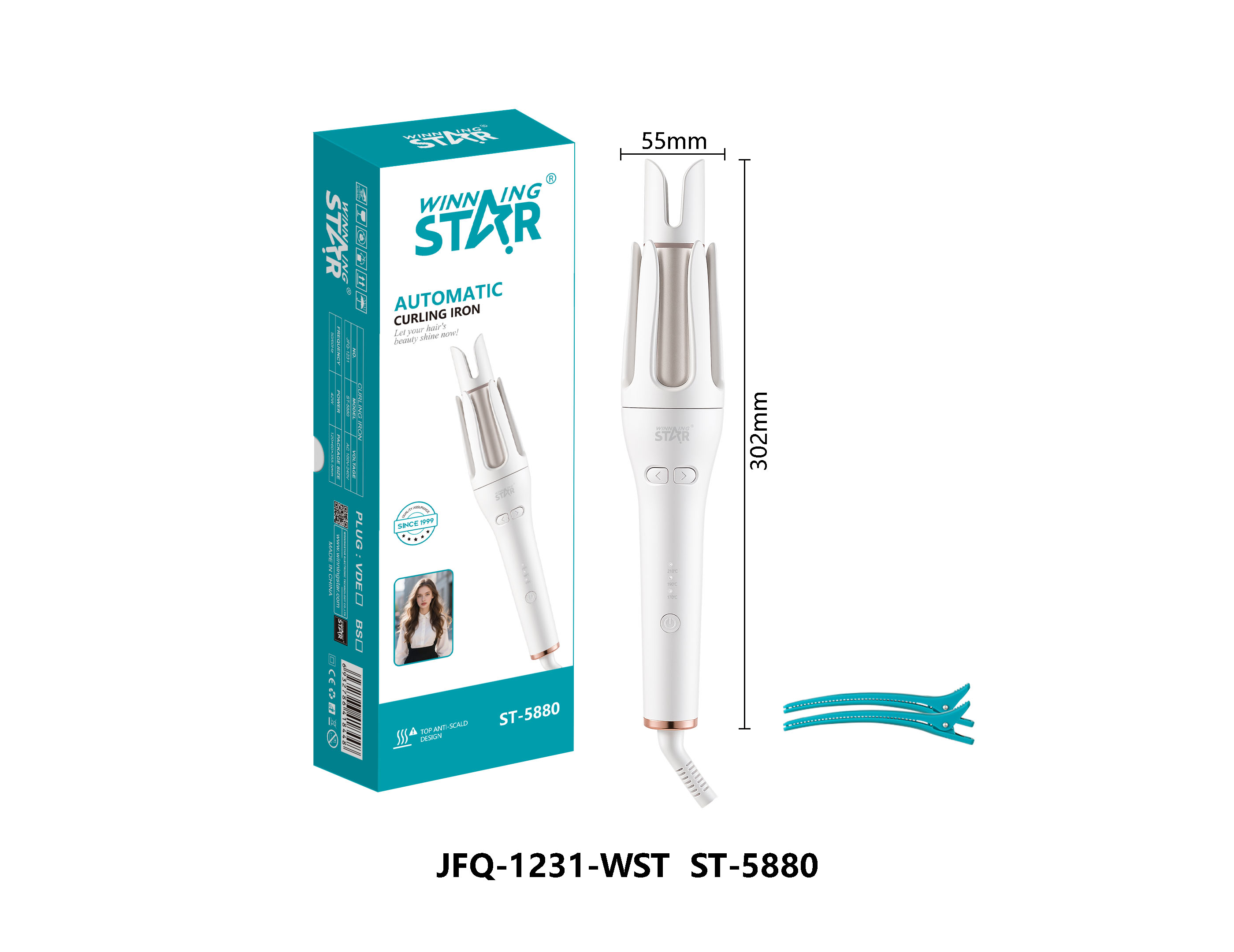Fer à friser ST-5880 WINNINGSTAR tactile