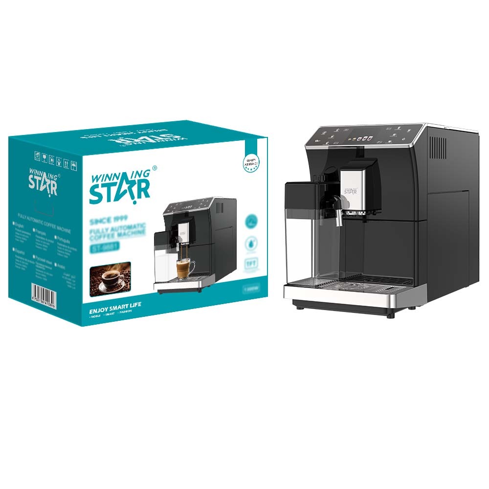 Machine à café ST-9881 WINNINGSTAR avec affichage numérique, entièrement automatique, à vapeur
