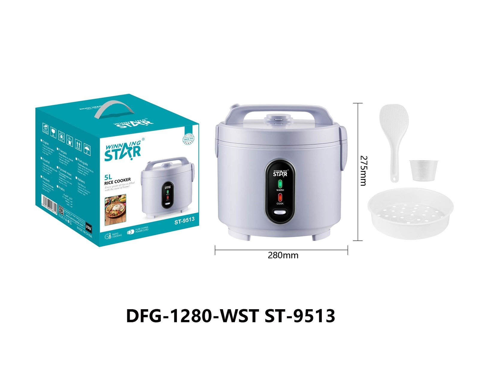 Cuiseur à riz ST-9513 WINNINGSTAR 5 L