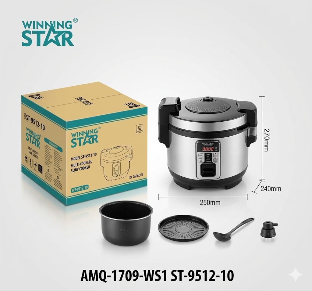 Cuiseur à riz ST-9512-10 WINNINGSTAR 10 L, 1300 W