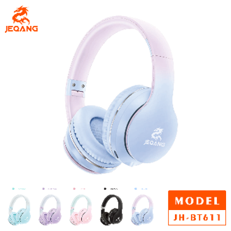Casque Bluetooth JH-BT611 "Soft Touch" – Finition Gomme – Radio FM & Carte SD