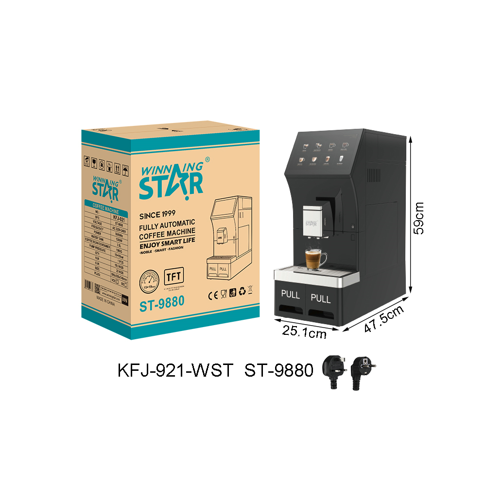 Machine à café ST-9880 WINNINGSTAR professionnel, entièrement automatique, à vapeur