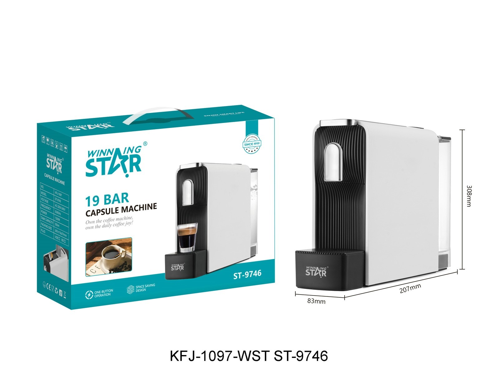 Cafetière ST-9746 WINNINGSTAR 1200 W