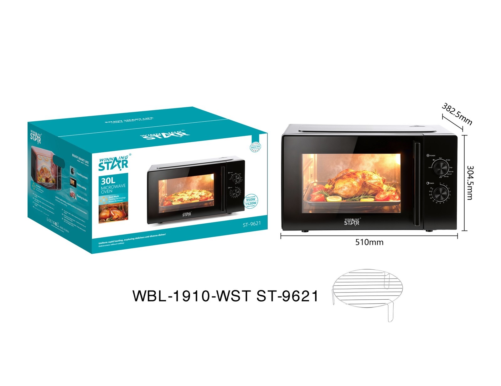 Four à micro-ondes ST-9621 WINNINGSTAR 30 L