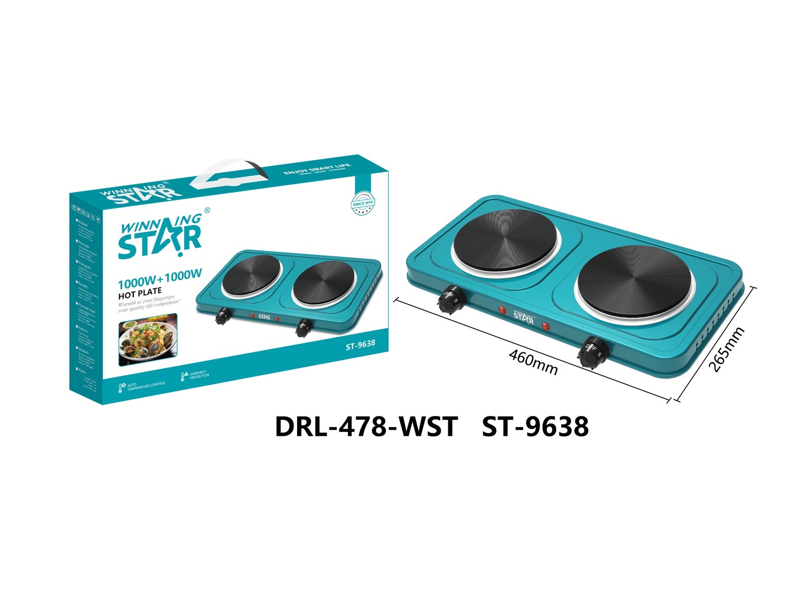 Cuisinière électrique ST-9638 WINNINGSTAR