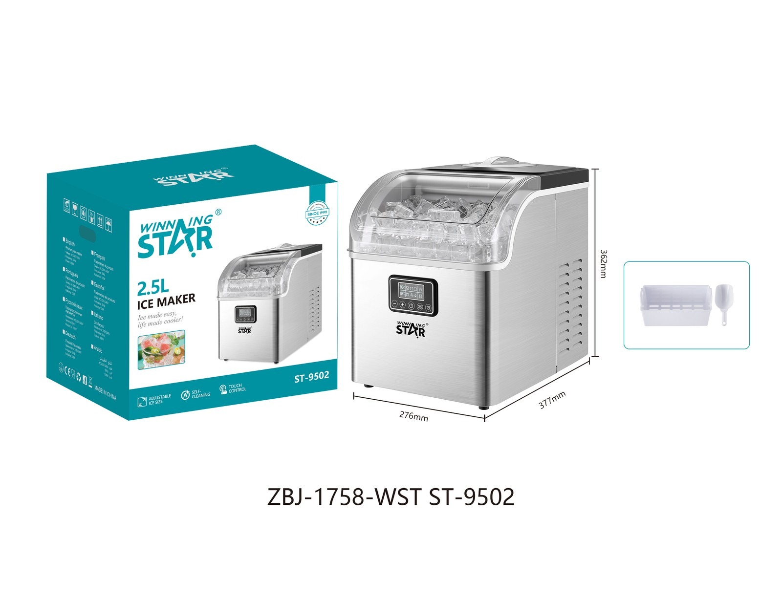 Machine  à glaçons ST-9502 WINNINGSTAR 6 L