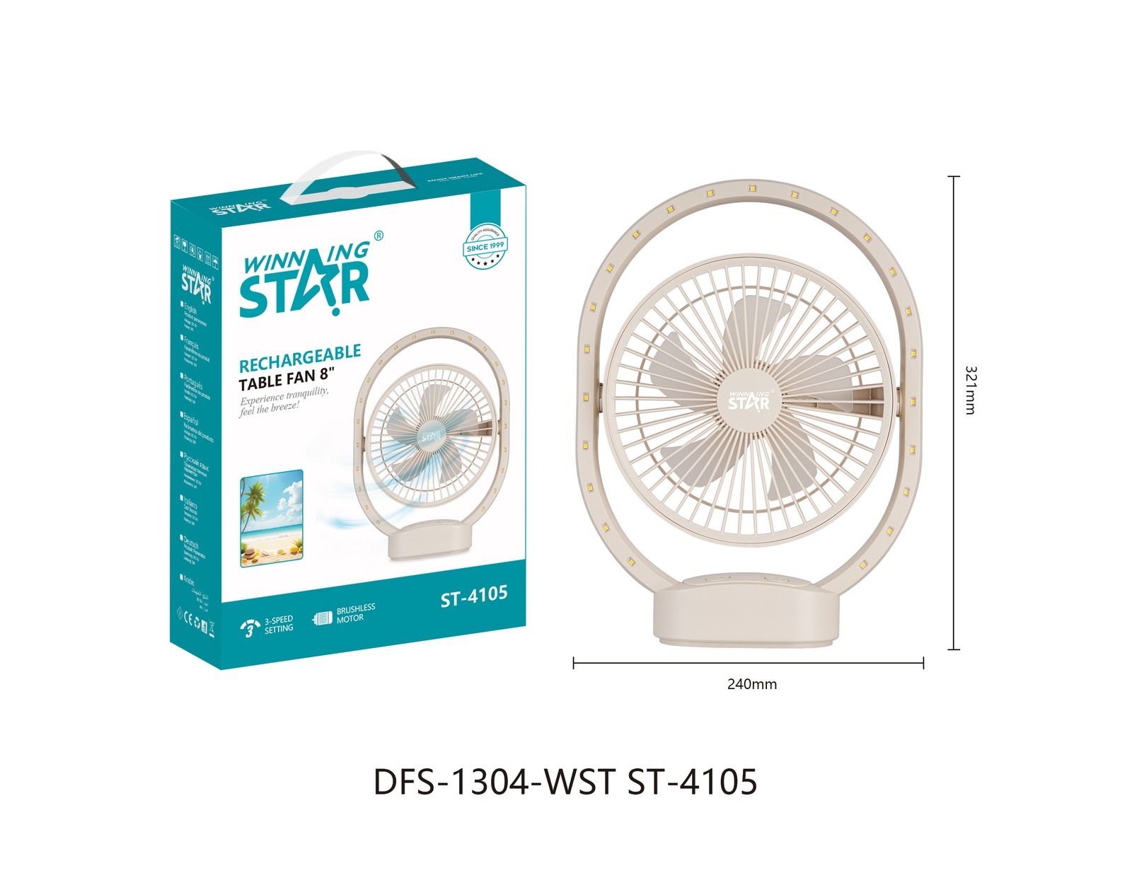 Ventilateur électrique ST-4105 WINNINGSTAR