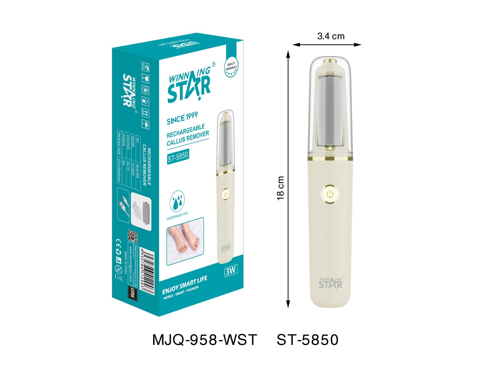 Lime à pied ST-5850 WINNINGSTAR étanche IPX5