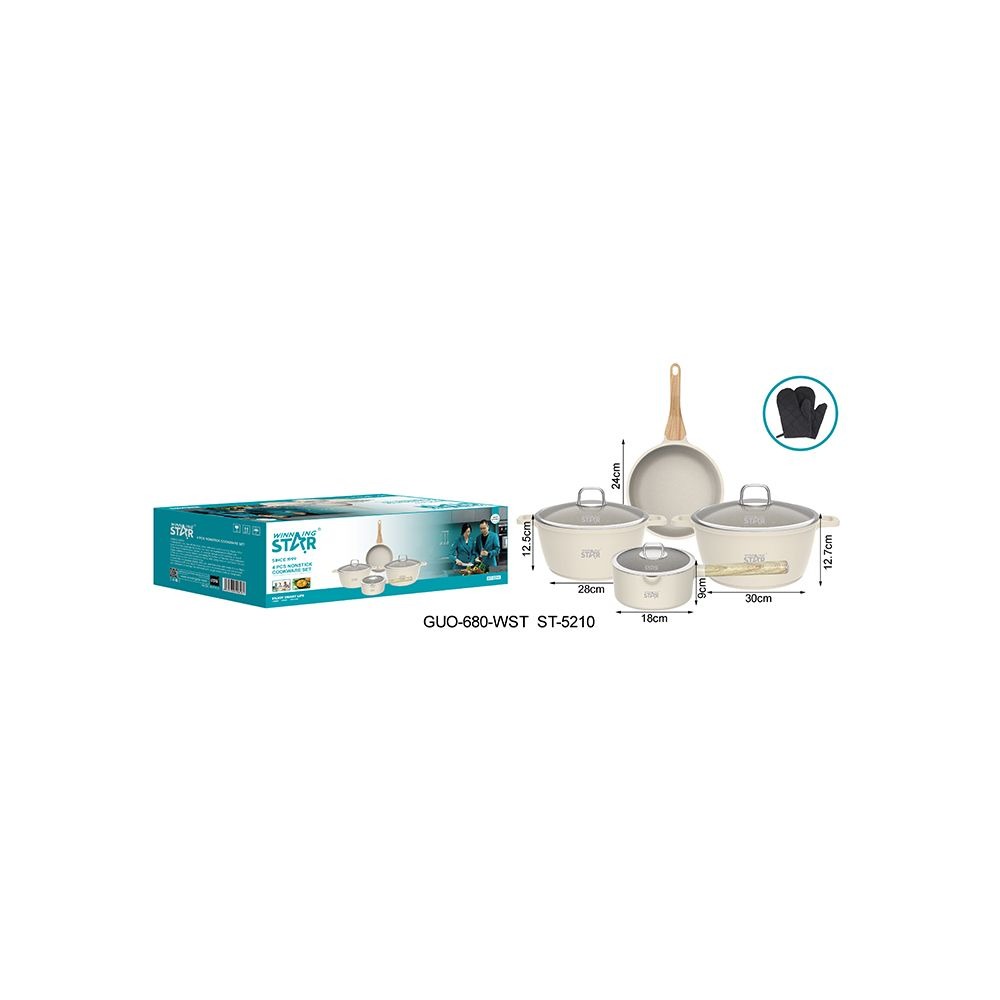 Batterie de cuisine antiadhésive ST-5210 WINNINGSTAR 6,4 L