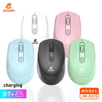 Souris Ultra-Fine JW-D225 Dual-Mode – Molette Bille & Design Fashion – 4D Silencieuse – 4 Niveaux de DPI – Rechargeable & Économie d'Énergie