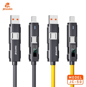 JC-504-in-1 digital display data cableSiliconeFast charging