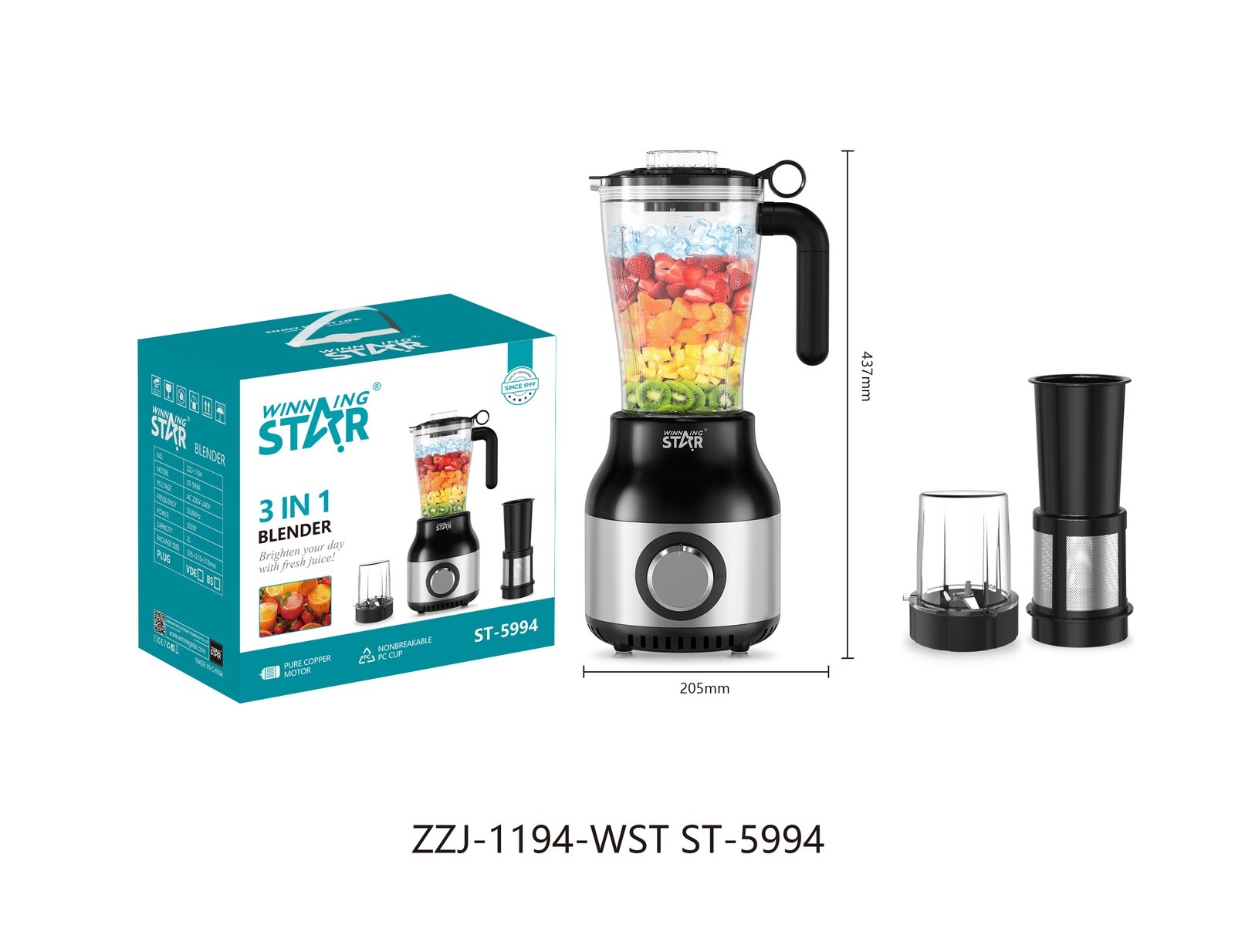 Extracteur de jus ST-5994 WINNINGSTAR 2 L