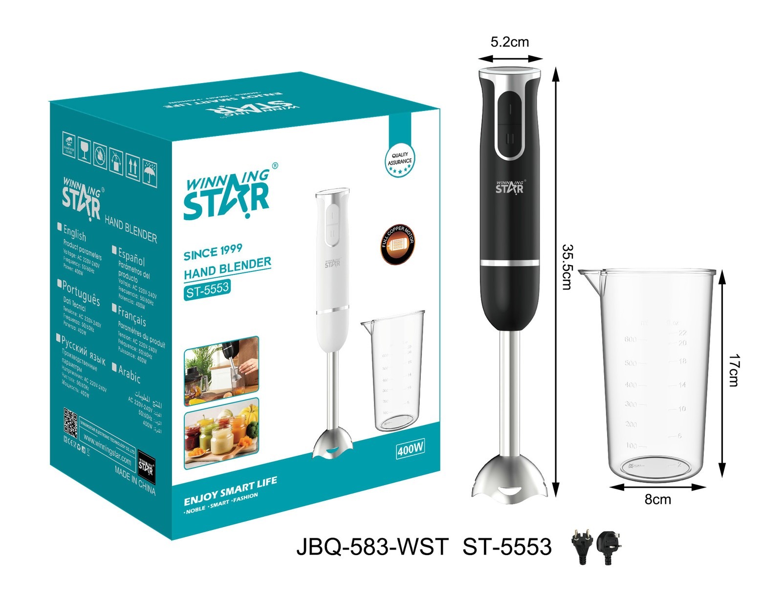 Mixeur plongeant ST-5553 WINNINGSTAR 0,6 L