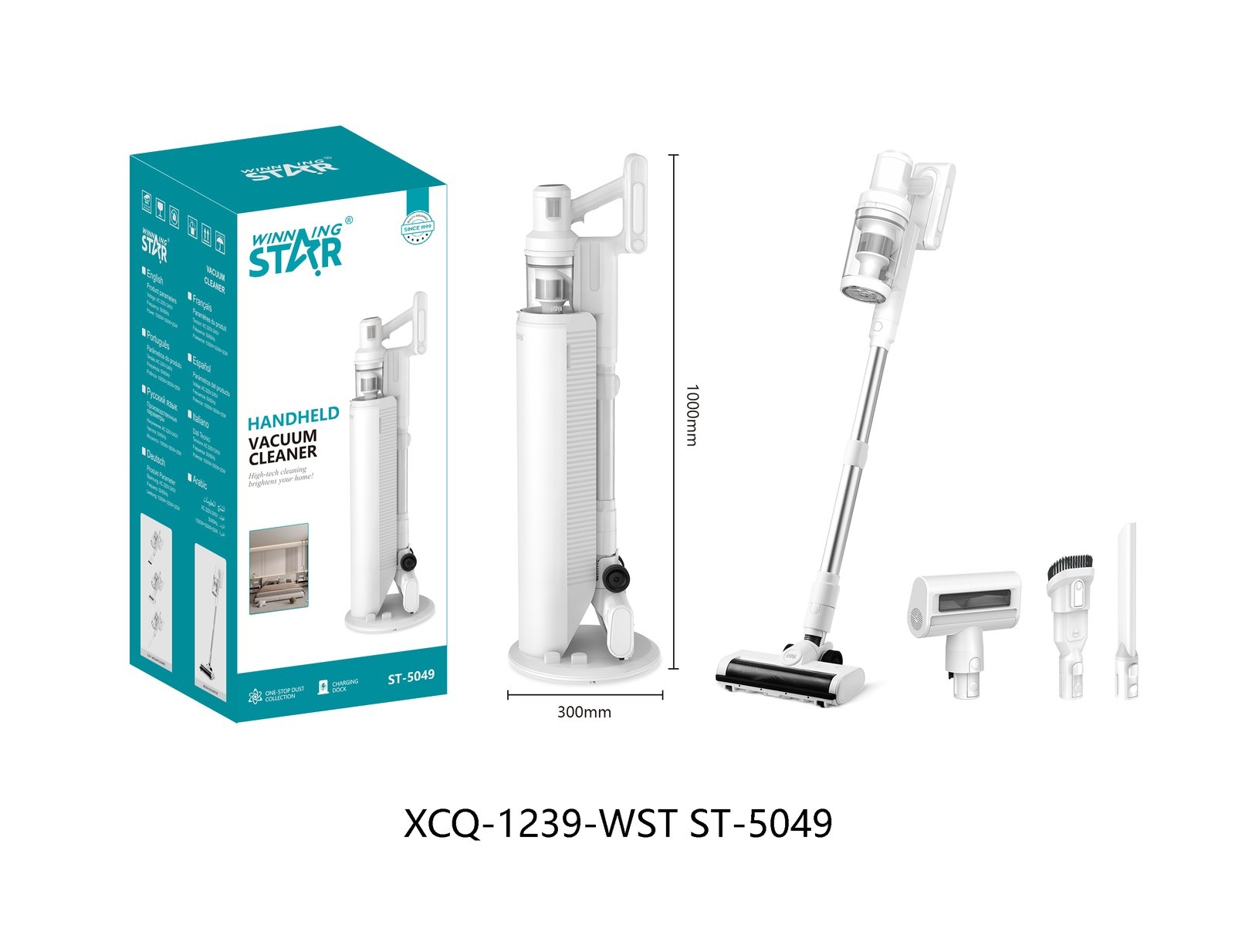 Aspirateur à main ST-5049 WINNINGSTAR 2 en 1, 0,6 L