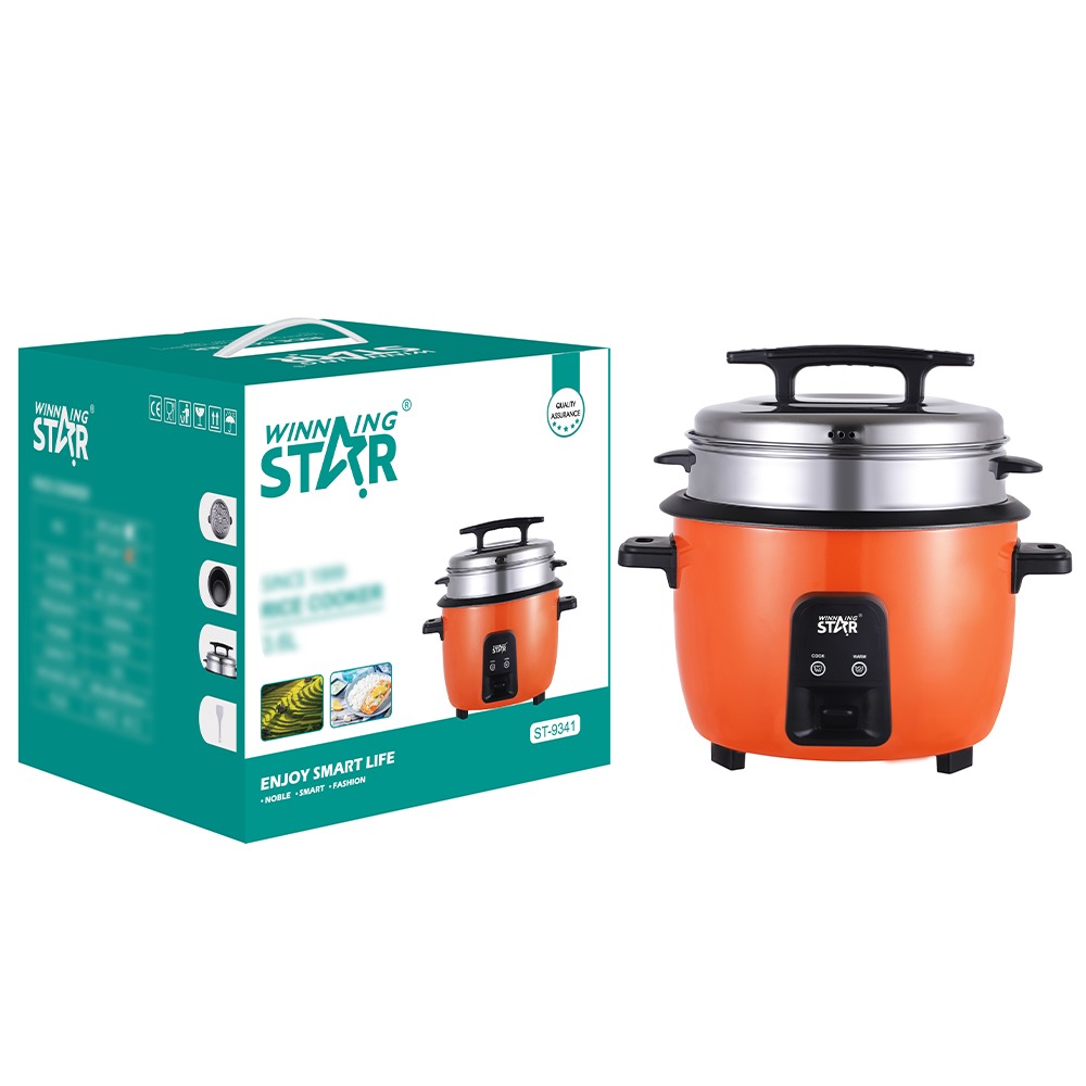 Cuiseur à riz ST-9341 WINNINGSTAR à vapeur, 8 L, 1300 W - Orange