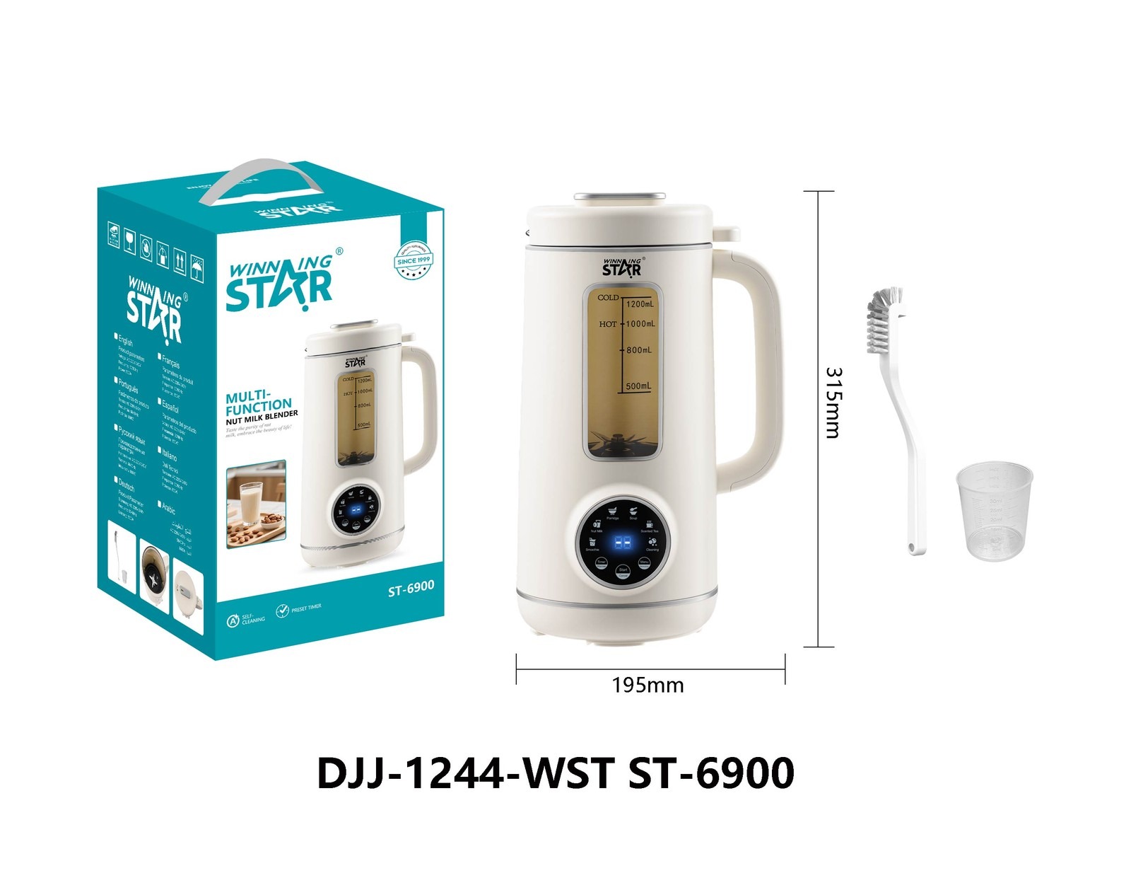 Machine à lait de soja ST-6900 WINNINGSTAR 1,2 L
