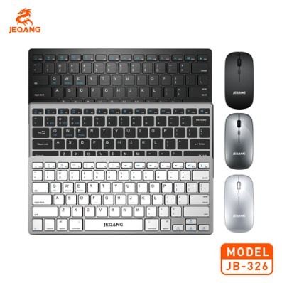 Clavier & Souris Sans Fil – Combo Dual-Mode JB-326 –Bluetooth + 2.4G – Portée 10m – Technologie Basse Consommation (Version Piles)